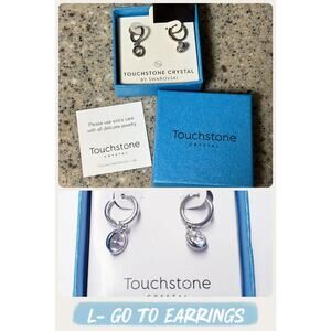 Touchstone Crystal By Swarovski 💖 Go To Earrings, NEW NEVER WORN